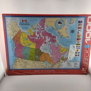New Sealed Eurographics "Map of Canada" 1000 pc puzzle